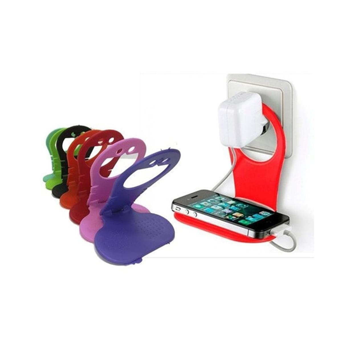 Soporte Apoya Celular En Cargador Rosa